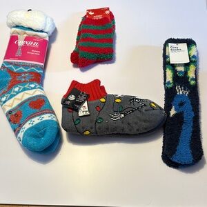 Colorful Cozy Socks Set all NWT- nightmare before Christmas are slipper socks
